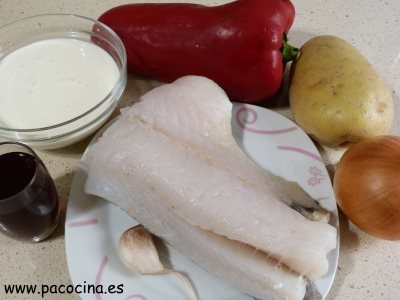 Bacalao en salsa de pimientos rojos ingredientes