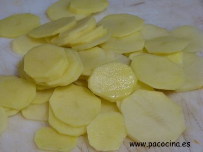 Patatas cortadas