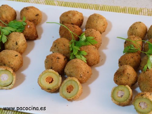 Aceitunas rellanas fritas