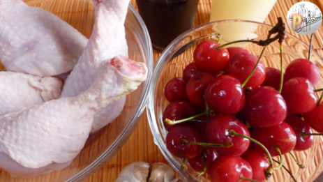 Jamoncitos de pollo en salsa de cerezas del Jerte ingredientes Jamoncitos de pollo en salsa de cerezas del Jerte ingredientes