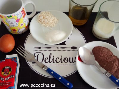 Mug de chocolate ingredientes