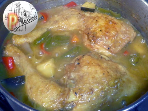 Muslos de pollo en escabeche cocer