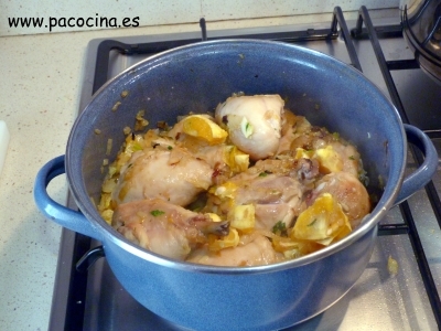 Pollo a la naranja cocer