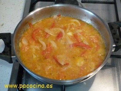 Bacalao en salsa de marisco