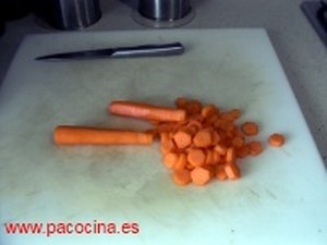 Cortar zanahoria Cortar zanahoria