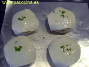 Champiñones rellenos de crema de zanahoria