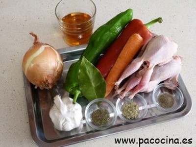 Codornices en escabeche ingredientes