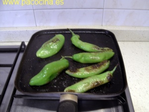 Pimientos verdes a la plancha