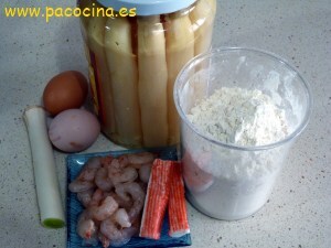 Espárragos rellenos ingredientes