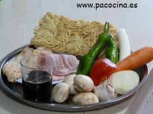 Fideos chinos ingredientes