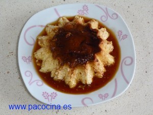 Flan casero de huevo al horno