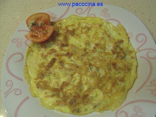 Tortilla gabacha con chorizo Tortilla gabacha con chorizo