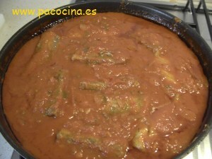 Lomos de atún en tomate Lomos de atún en tomate