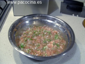 Picadillo con vinagreta