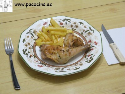 Muslos de pollo asados