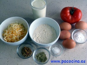 Pastel de tomate ingredientes