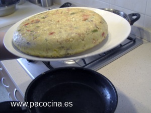 Tortilla de patatas y pimiento