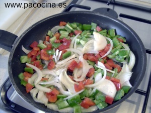 Tortilla de patatas y pimiento